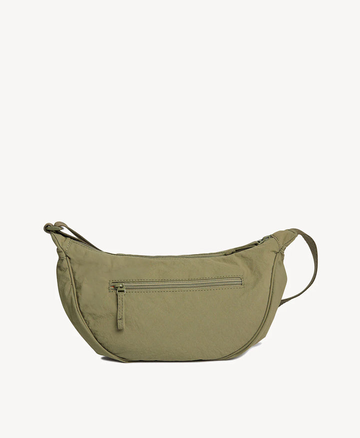 Goodsole Crescent Handbag - Khaki/Orange Nylon