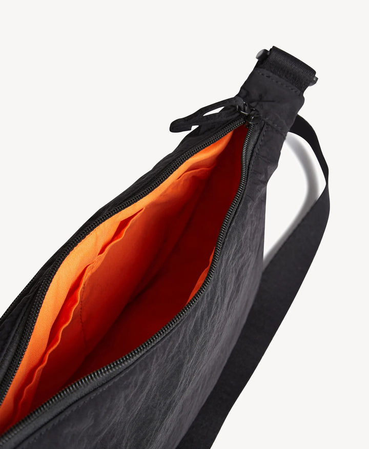 Goodsole Crescent Handbag - Black/Orange Nylon