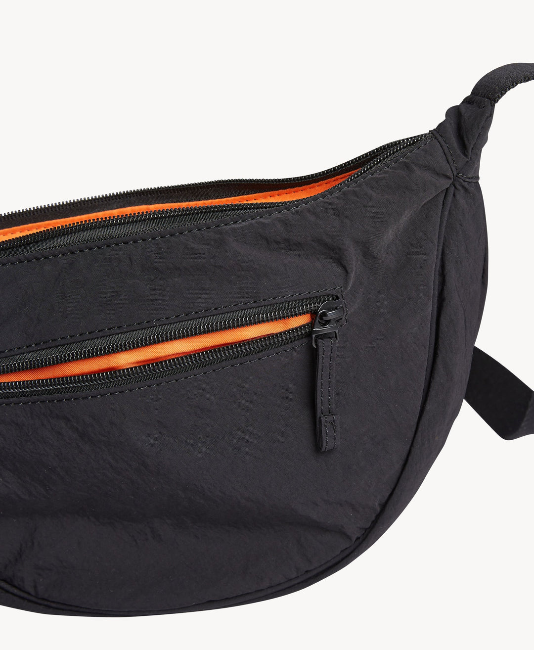 Goodsole Crescent Handbag - Black/Orange Nylon