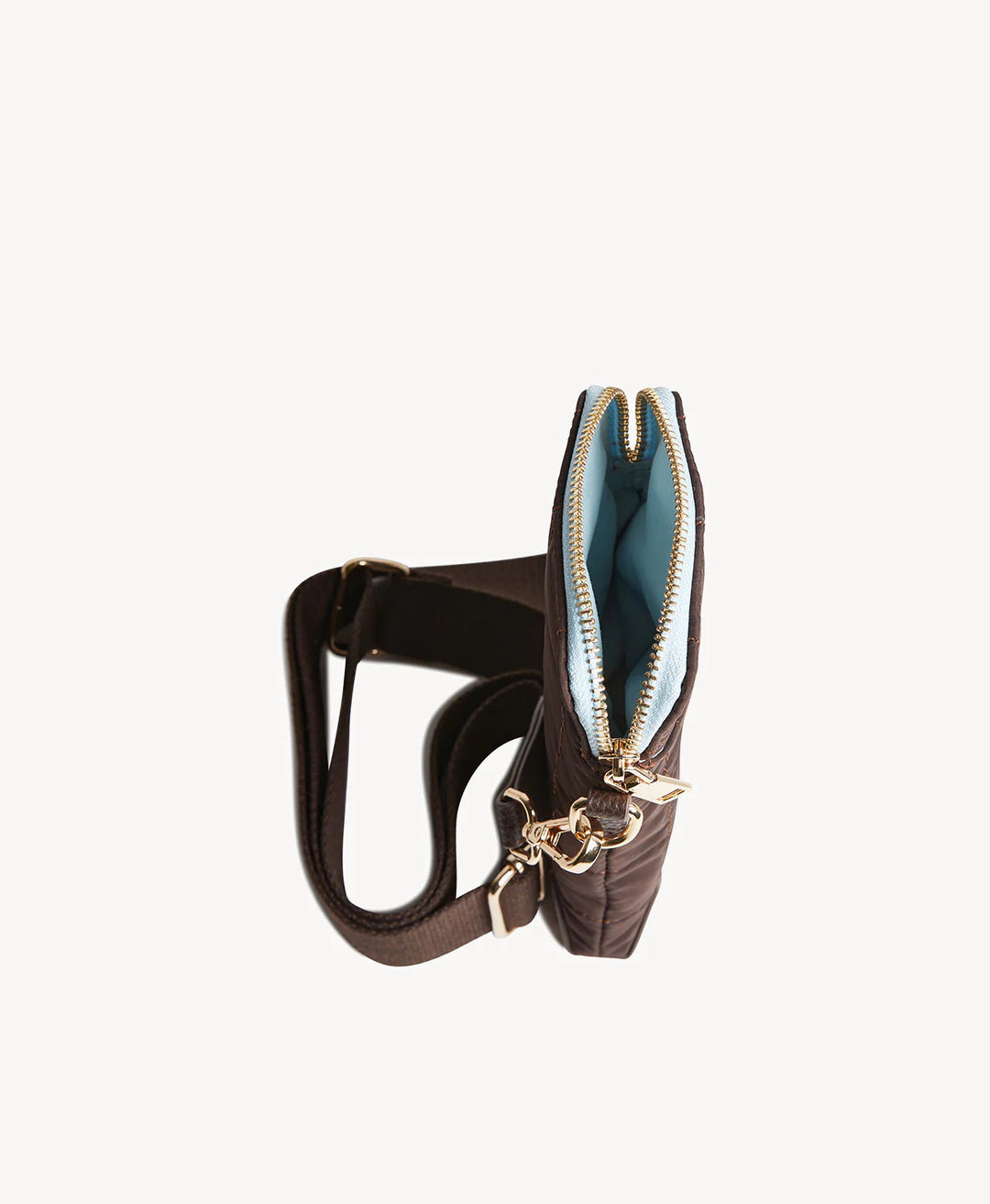 Goodsole Crossbody - Chocolate/Pale Blue
