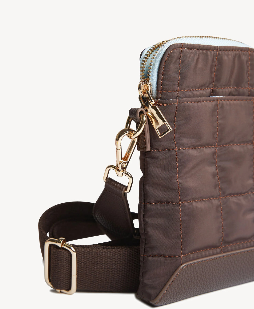 Goodsole Crossbody - Chocolate/Pale Blue